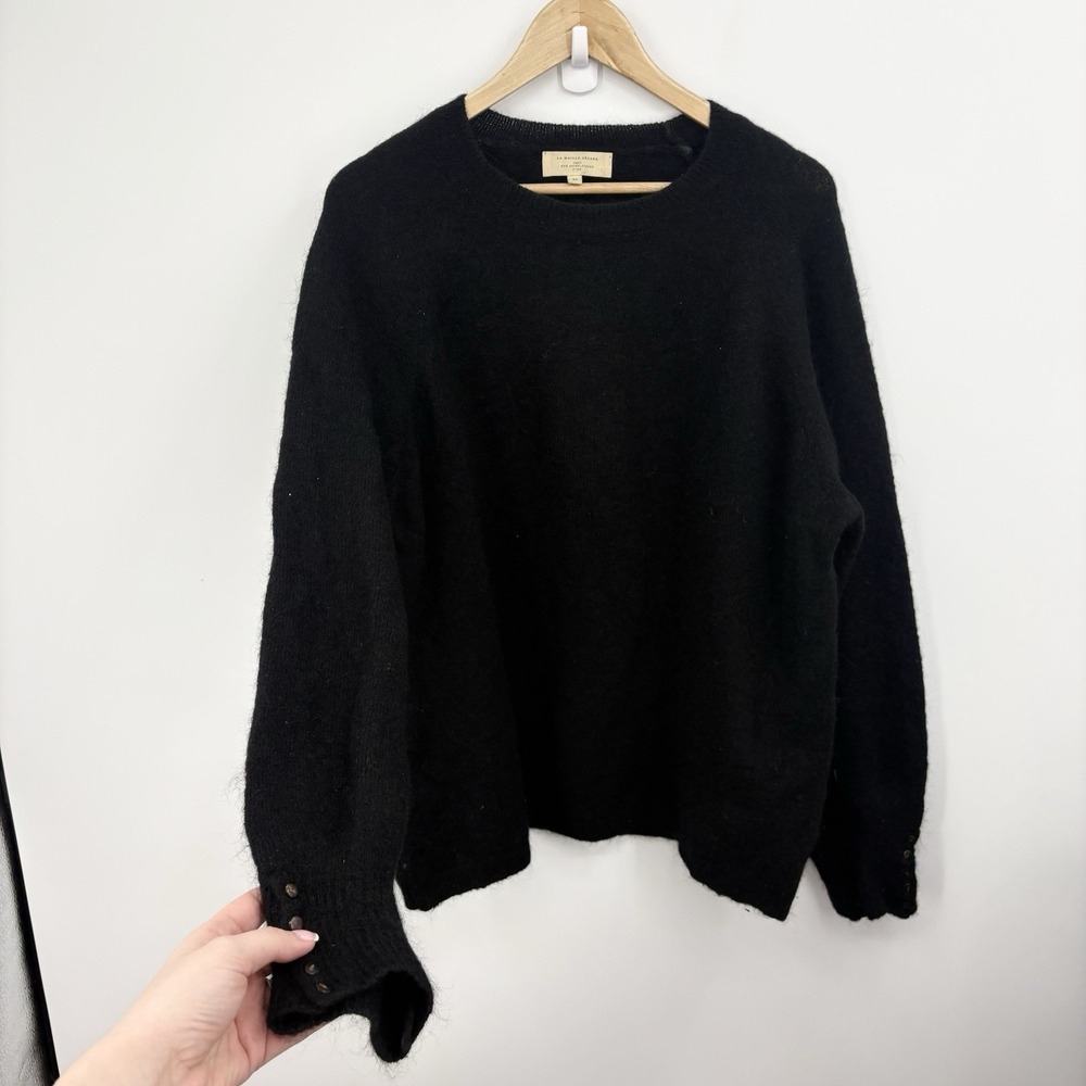 Sezane Louise Sweater Women XLarge Kid Mohair Blend Jumper Parisian Old Money